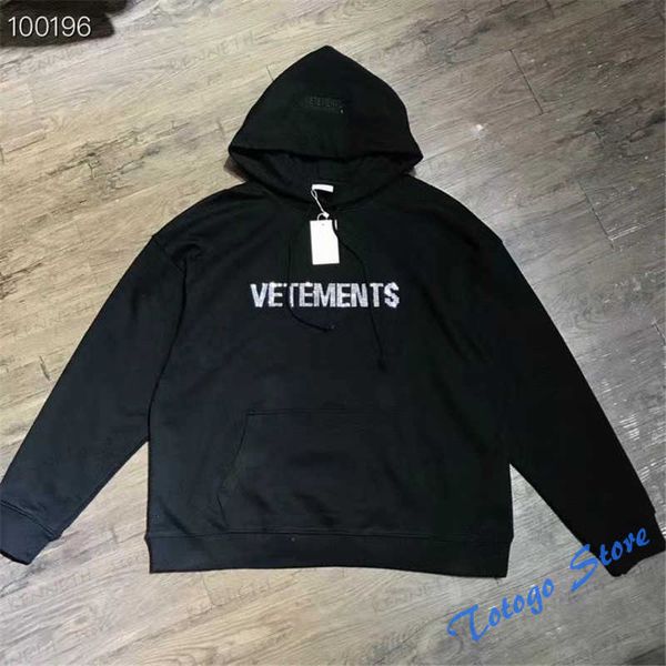 Herren Hoodies Sweatshirts Hot Diamond Letter Black Sweatshirts Mann Frauen Hochwertige Einfache Baumwolle Lässige Mode 1 1 VTM PulloverHoodies T230412