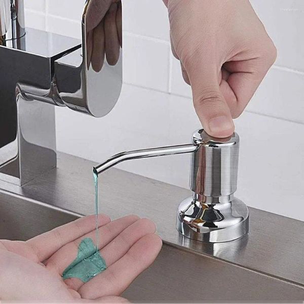 Dispenser di sapone liquido Lavello da cucina montato su controsoffitto in acciaio inossidabile Pompa dell'acqua Tubo di prolunga per lavastoviglie