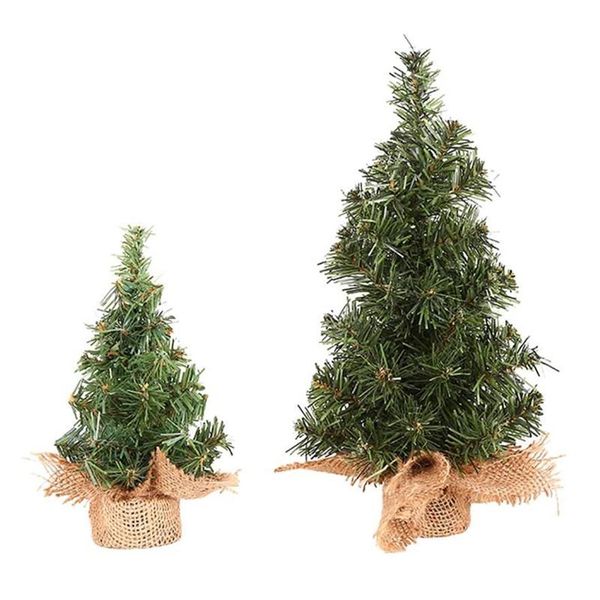 Decorações de Natal Mini Árvore Luz DIY Po Prop para Decoração de Ano de Casa Xmas Festival Miniatura 20 30cm2567