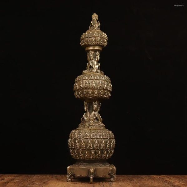 Sacchetti per gioielli Ornamento Boutique di antiquariato cinese Antico Collezione Wanfo Pagoda Valore Regali squisiti per gli amici Splendidamente disegnato