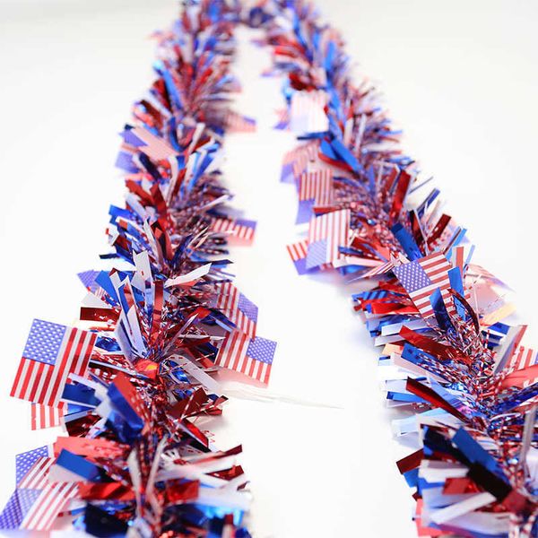 Novelty itens America Dia Independência Dia Decorativo American Bandle Tinsel Garland Banner 4 de julho Faculdade de Partidos Decoração de Home Home Holding Z0411