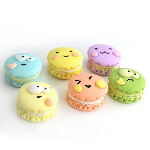 Deko-Objekte Figuren Set mit sechs Kühlschrank-Plätzchen-Magneten Macaron Lebensmittelmodell Küchendekoration magnetischer Aufkleber kreative Paste Stereokunst Geschenk 230412