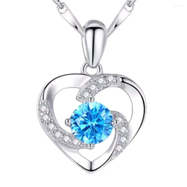 Ожерелья с подвесками «Вечное сердце», женское ожерелье в форме циркона, воротник, цепочка, аксессуары