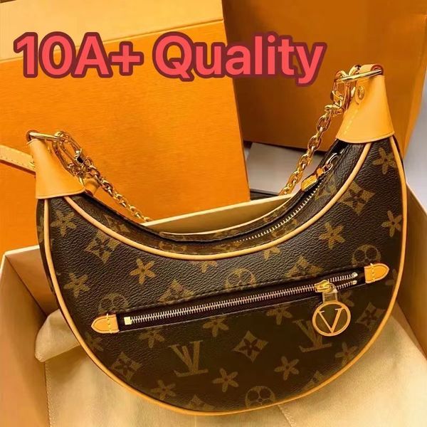 Designer-Umhängetasche mit Schleife, Croissant, Hobo-Kette, luxuriöse Umhängetaschen, Kosmetik-Halbmondbeutel, Geldbörsen, braune Handtaschen, Borsa dicky0750 PRPU 81098, Umhängetasche von Marel