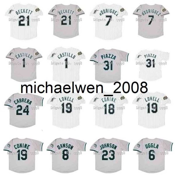 Jahrgang 2003 Josh Beckett Baseball Jersey 7 Ivan Rodriguez 1 Luis Castillo 31 Piazza 24 Miguel Cabrera 18 Jeff Conine 19 Mike Lowell