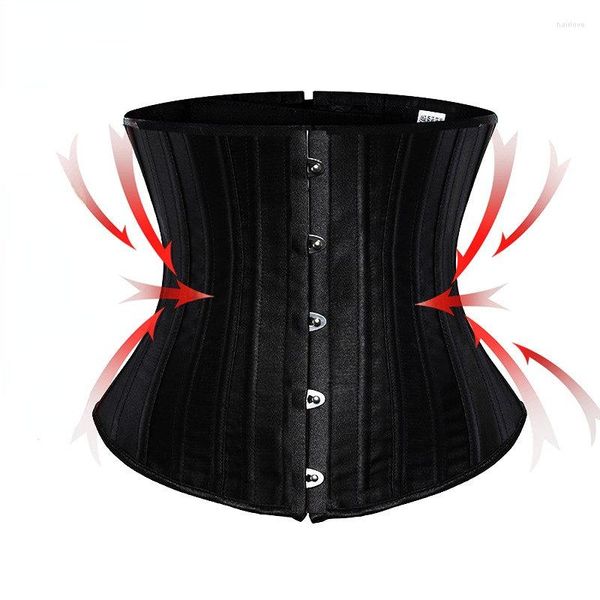 Intimo modellante da donna Corsetto solido Intimo e capispalla da donna Bustino senza coppe disossato con lacci Corsetto sottoseno taglie forti 24 Allenatore in vita in acciaio