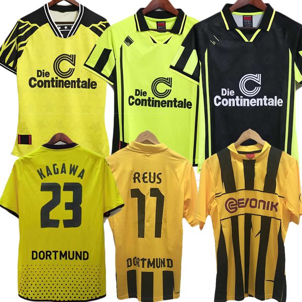 Dortmunds Retro-Fußballtrikots HUMMELS 1994 95 96 97 88 89 1998 2000 2001 2011 12 13 Vintage-Fußballtrikot T REUS BorussIa Moller klassisches HERRLICH-Fußballtrikot