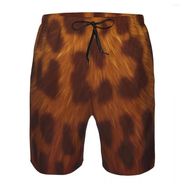 Pantaloncini da uomo Beach Short Swim Leopard Skin Hide Surf Sport Board Costumi da bagno