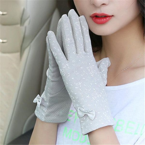 Fingerlose Handschuhe Fahren Sonnenschutz Frau Dünn Stil Sommer Kurz Elastisch Frühling Herbst Reine Baumwolle Anti-UV Frau Anti-Rutsch FS02