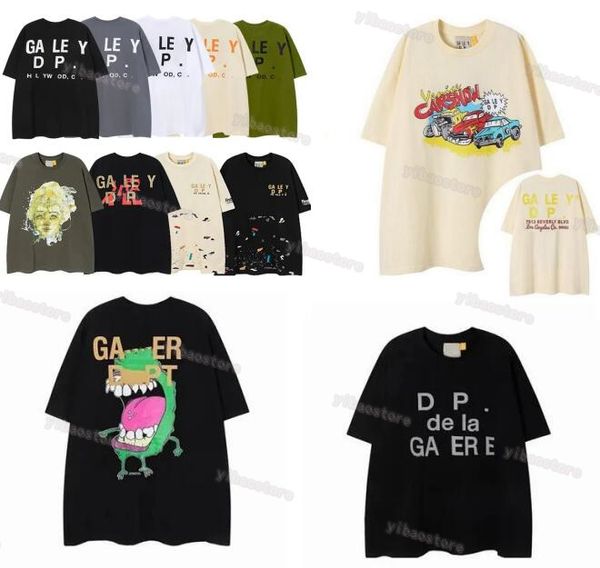 Мужские футболки Galleryes Depts Designer Summer Gallary Рубашка с принтом алфавита и звездой Футболка с коротким рукавом и круглым вырезом для мужчин и женщин F3E