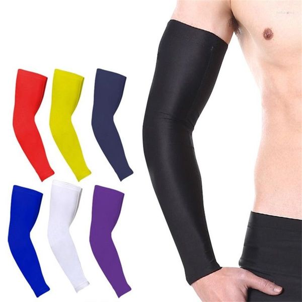 Knee Pads One Piece Quick Dry Anti UV Running Arm Sleeve Basketball Elbow Pad Fitness Guard Sports Bike