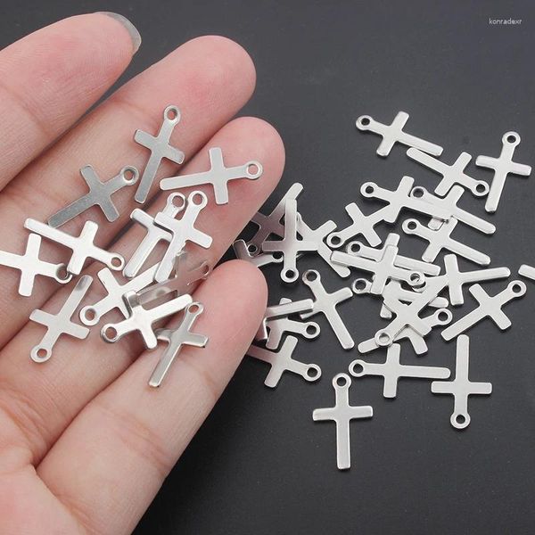 Charms 20 Stücke Edelstahl Kreuz Punk Frieden Mini Hängen Für DIY Halskette Ohrringe Armband Schmuck Machen Zubehör