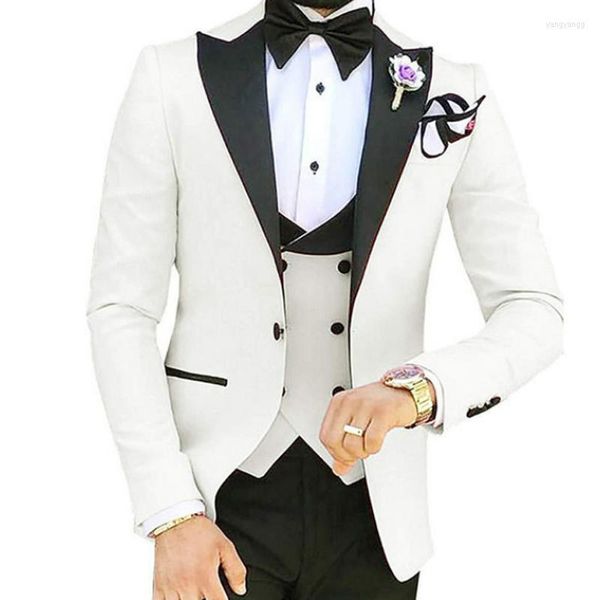 Ternos masculinos Slim Fit Men's Suit Elegante para homens Definir Luxo de Luxo 2023 Conjuntos de Pant vestidos Modern Weddings Blazer Roupas