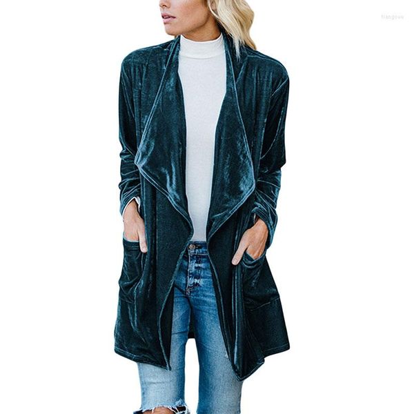 Ternos femininos de manga comprida Retro Blazer Jaqueta de Trench Blazer, mulher, fada aberta, ladras elegantes estilo Blazers Spring outono 2023