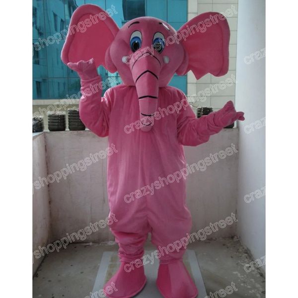 Weihnachten rosa Elefant Maskottchen Kostüm hochwertige Cartoon Charakter Outfits Halloween Karneval Kleid Anzüge Erwachsene Größe Geburtstag Party Outdoor Outfit