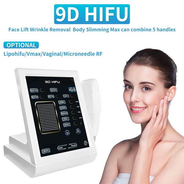 Ultrasonic 9D Hifu Facial Lifting Machine Multi-line Fast Treatment High Intensity Focused Ultrasound Rugas Removal Skin Tighten Anti-aging Beauty Instruments