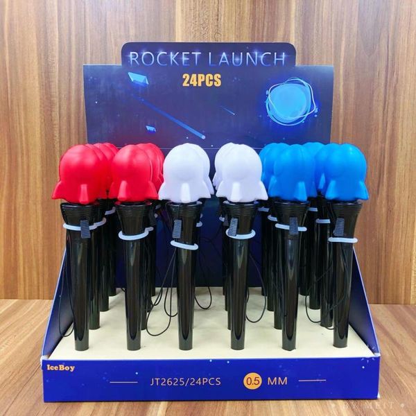 24pcs/Set Rocket Football Poop Boxing Toys Ballpoint Pen Press Ball School Office Prises Pusties Подарок канцелярских товаров