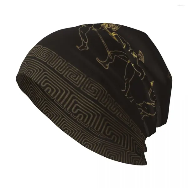 Bérets Antique Sparte Grèce Scène Sur Motif Grec Bonnet En Tricot Chapeaux Personnalisés Alpinisme Homme Femme