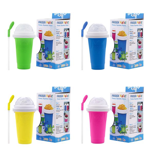 Ice Cream Tools QuickFrozen Smoothies Slushy Cup Refrigeration Prise Milkshake Squeeze Cooling Maker Machine Kitchen 230412