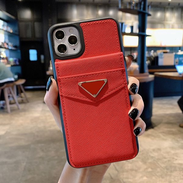 14 13 iPhone Pro Max Case Designer Apple için Telefon Kılıfları 12 11 XR XS 8 7 PLU PU Deri Cüzdan Kart Tutucuları Cepler Porta Folio Pochette Arka Kapak Kickstands S