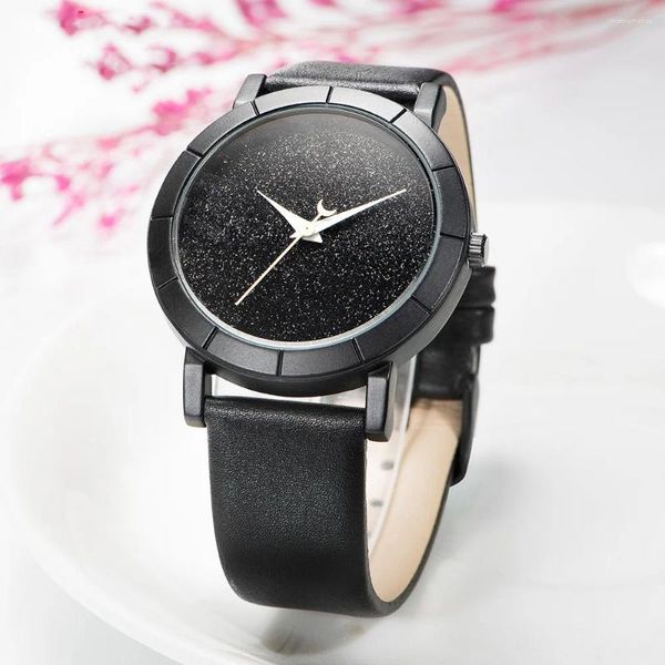 Orologi da polso 2023 Fashion Design Cielo stellato Orologi da donna in pelle femminile Relogio Feminino Bayan Kol Saati