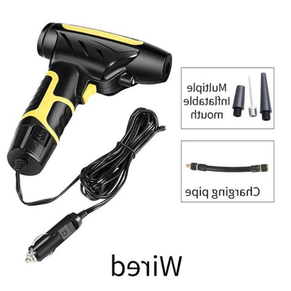 120W Wireless Compressore d'aria per auto Tenuto in mano USB ricaricabile Gonfiatore per pneumatici Pompa gonfiabile digitale Manometro Accessori per auto Gvgsa