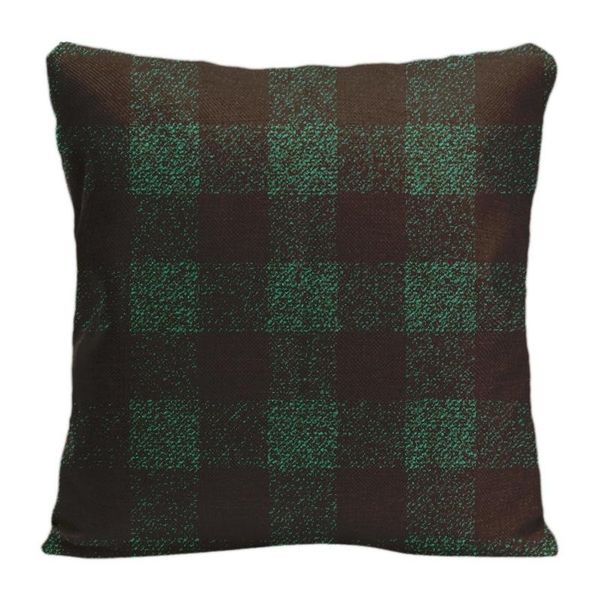 Yastık pamuk keten güzel yeşil ekose atış kasası dekoratif kapak yastık kılıfı, kanepe /dekora için yüksek kaliteli hediye özelleştir