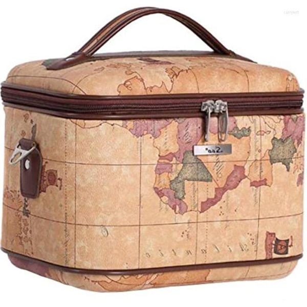 Bolsas de cosméticos Mulheres PU CAEL CASE MAP