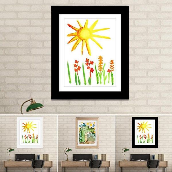 Bilderrahmen Kids Art Front Opening Artwork Wechselbarer Display-Aufbewahrungsrahmen für 3D Craft Children Drawing 230411