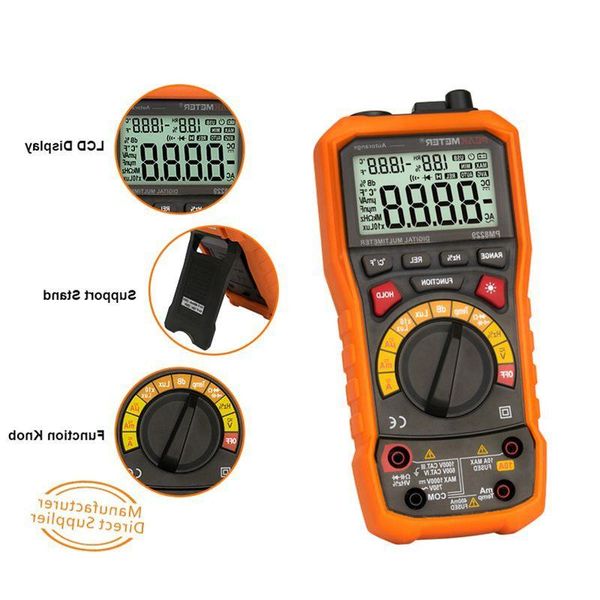 Freeshipping 8229 5 in 1 Auto-Digital-Multimeter mit Multifunktions-Lux-Schallpegel-Frequenz-Temperatur-Feuchtigkeitstester Mete Ipnmg