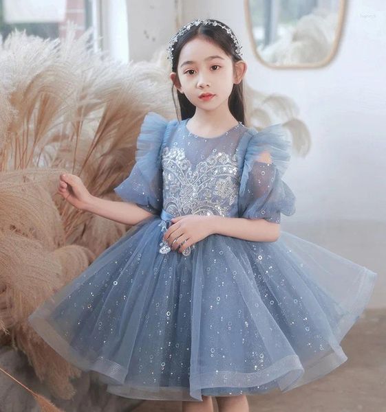 Mädchenkleider Babykleid 2023 Mädchen für Prinzessin Tutu Schönheitswettbewerb Geburtstagsfeier Tüll Kinderkleidung