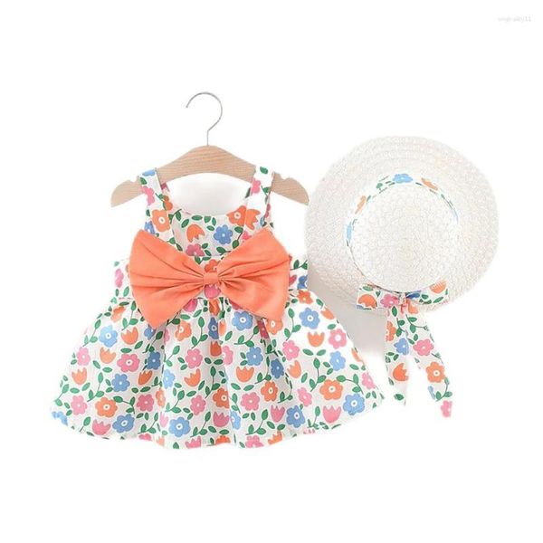 Vestidos de menina bebê vestido de verão padrão floral meninas festa estilo casual roupas para