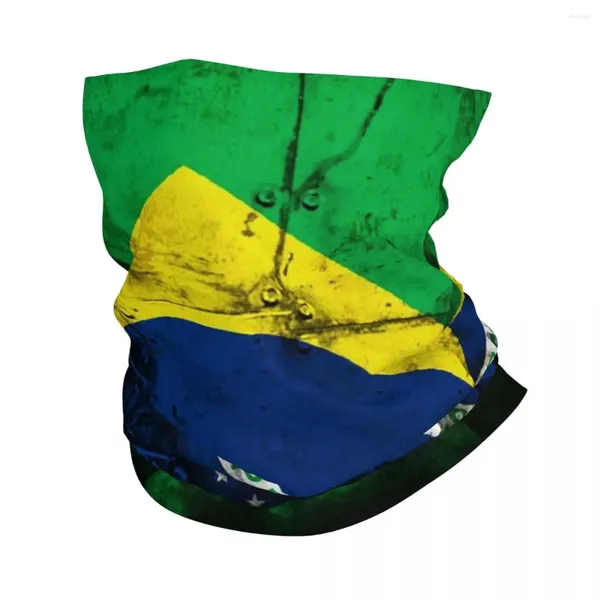 Sciarpe Bandiera Brasile Bandana Ghetta per il collo Passamontagna stampato Sciarpa avvolgente Copricapo multifunzionale Sport all'aria aperta per uomo Donna Adulto