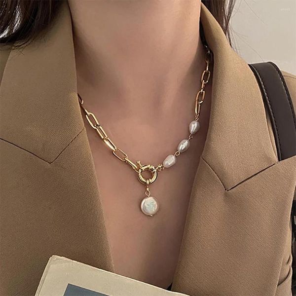 Collane a ciondolo 2023 Trend Pearl Spessa catena a catena per donne KPOP Fashion Collar CHOKER GIETTLE FEMMINILE all'ingrosso