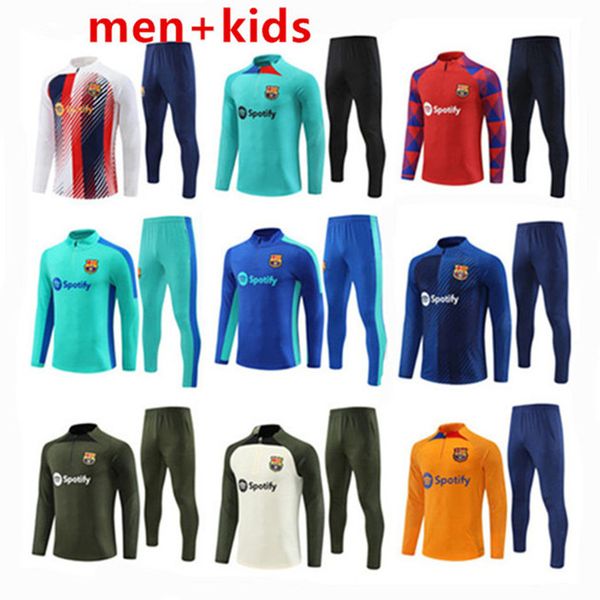 23 24 Barcelona Trainingsanzug Fußballtrikots Trainingsanzug Kinder und Männer 2023 2024 Barcelona Trainingsanzug Fußballtrikot Uniform Chandal Futbol Survêtement