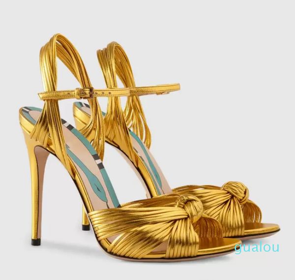 2023 sandali Lucky Classic Sexy labbro Snake Open Toe wedding 10.5CM Sandali con tacco alto a spillo Oro taglia 34-44 02