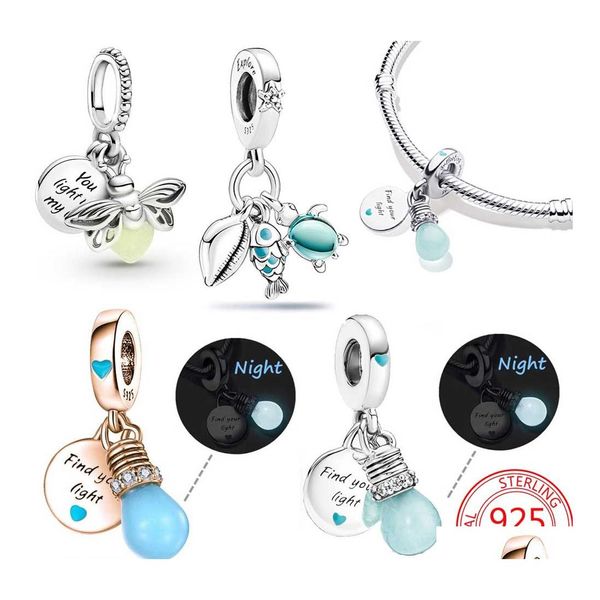 Arti e Mestieri 925 Sterling Sier Fascino Luminoso Luce Bb Doppio Per Originale Braccialetto Classico Fai Da Te Gioielli Da Donna Accessori Moda Dhl76