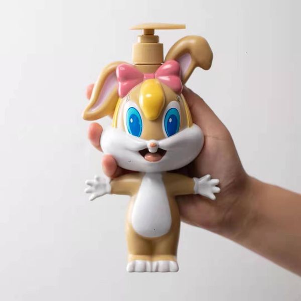 Dispenser di sapone liquido Bottiglie di cartone animato per affari Anime Simpatico coniglio Topo Gatto Lupo Dispenser Bottiglia di gel doccia Set da viaggio 230411