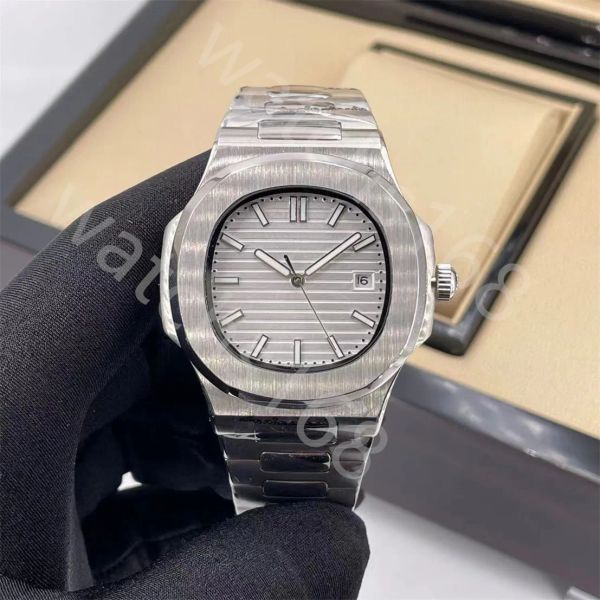 U1 Mens Watch Designer Relógios AAA Alta Qualidade 40mm Nautilus 5711 Boutique Pulseira de Aço Relógios Mecânicos Automáticos Homens Diamante Relógio de Pulso Montre De Luxe