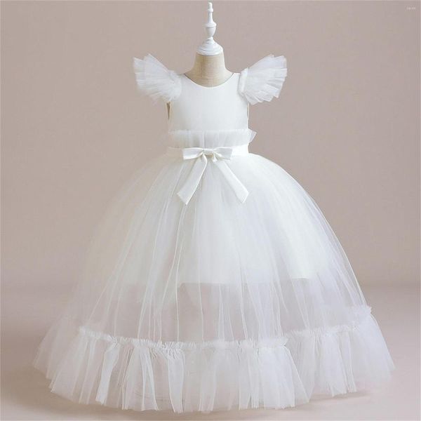 Abiti per ragazza Mababy 6-17 anni Bambini Kid Girls Dress Adolescenti Principessa Lace Tulle Festa di compleanno Matrimonio per l'estate D10