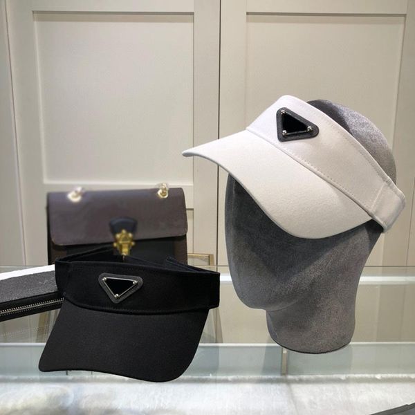 Designer Sun Visor Hat Sports Summer Cap Designer Caps Letters Blending Design for Man Woman Black and White