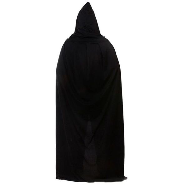 Whole- 2016New Halloween Costume Death Cloak Black Death Cloak Devil Mask Horror Spoof Halloween Adereços Realista Masquerade Ba191b