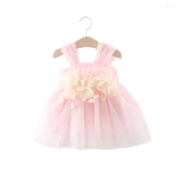 Платья для девочек Платье с цветочным узором Летняя детская одежда для девочек в повседневном стиле для детей Одежда для малышей