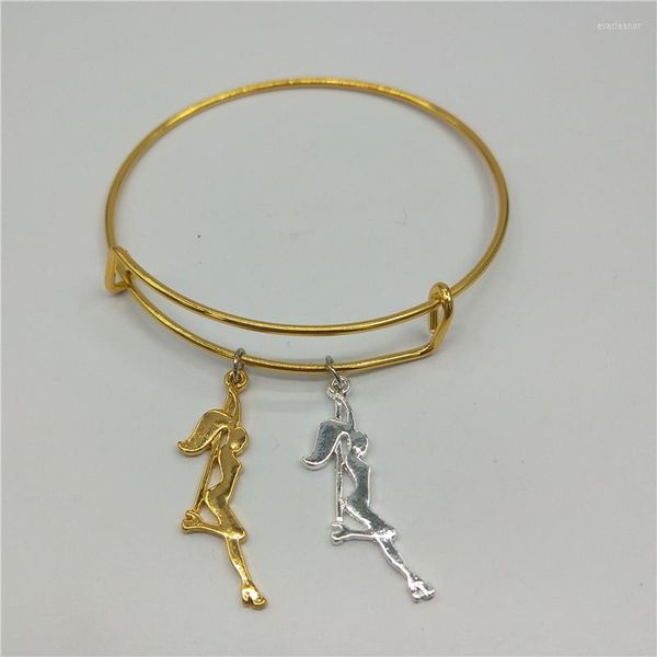 Bangle Trendy Pole Dancer Key Bangles Strip Silhouette Gift for Bachelorette Party Mulheres figuras