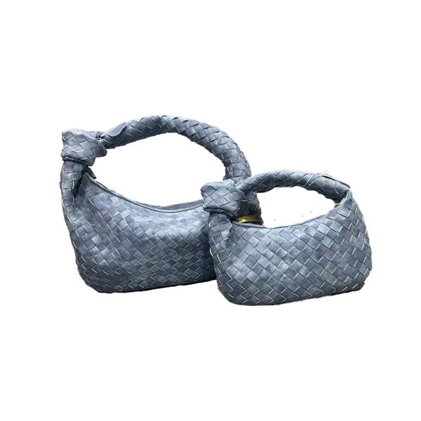 Top originale borsa griffata 10A BU denim denim intrecciato borsa tote annodata borsa a mano produttore di alta qualità capacità borsa borsa della spazzatura da donna grande e piccola impertinente 37CM