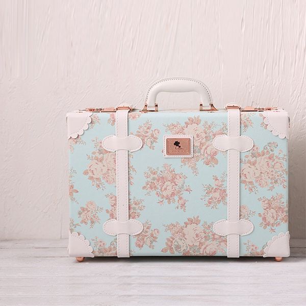 A mala de malas Dream Dream Vintage Floral Travel Bag Glagage Sets 13 