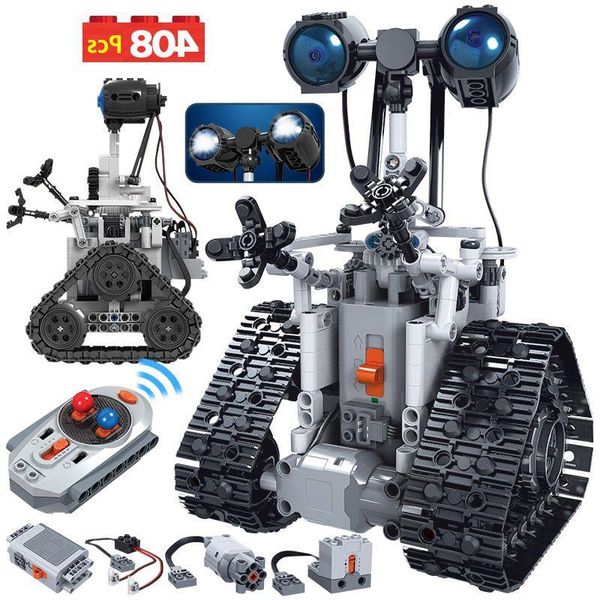 Freeshipping 408PCS City Kreative RC Roboter Elektrische Bausteine Technik Fernbedienung Intelligente Roboter Ziegel Spielzeug Für Kinder Afpen