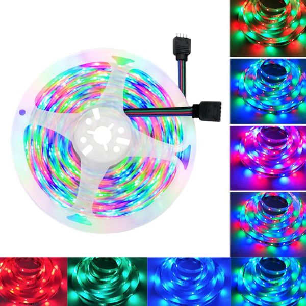 Streifen RGB LED Lichtleiste 5V Weihnachtsschmuck 2023 TV Desktop Hintergrundbeleuchtung Nacht Jahr Raumdekor Girlande LightLED