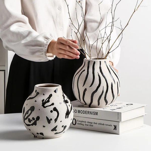 Vasi Modern Nordic Ins Composizione floreale Creatività Tavolino decorativo e accessori da pranzo Vaso fioriera in ceramica verde