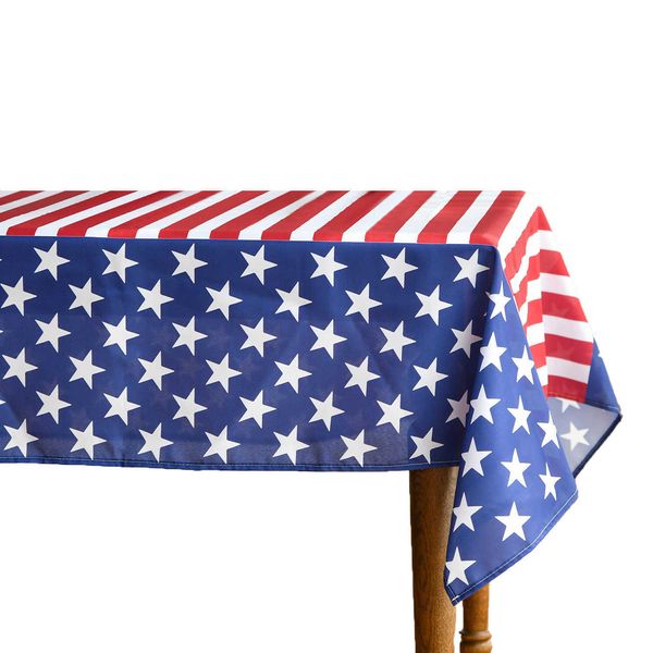 Articoli novità Festa dell'Indipendenza Forniture per feste Tovaglia con bandiera americana a strisce rosse per il 4 luglio Usa Decorazioni per feste patriottiche Z0411